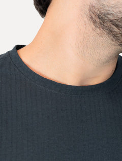 Camiseta Reserva Masculina Maquinetada Listrada Azul Marinho