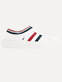Tênis Nautica Masculino Firenze Listrado Vermelho/Branco