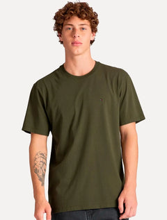 Camiseta Tommy Hilfiger Masculina Essential Cotton Verde Militar