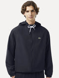 Jaqueta Lacoste Masculina Hoodie Curta Impermeável Azul Marinho