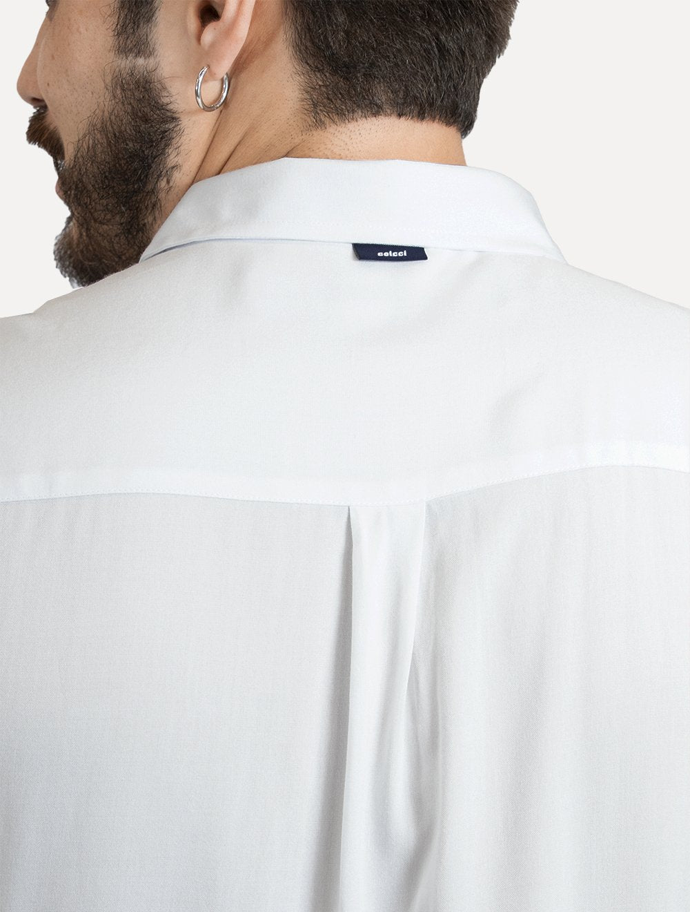Camisa Colcci Masculina Manga Curta Relax Branca