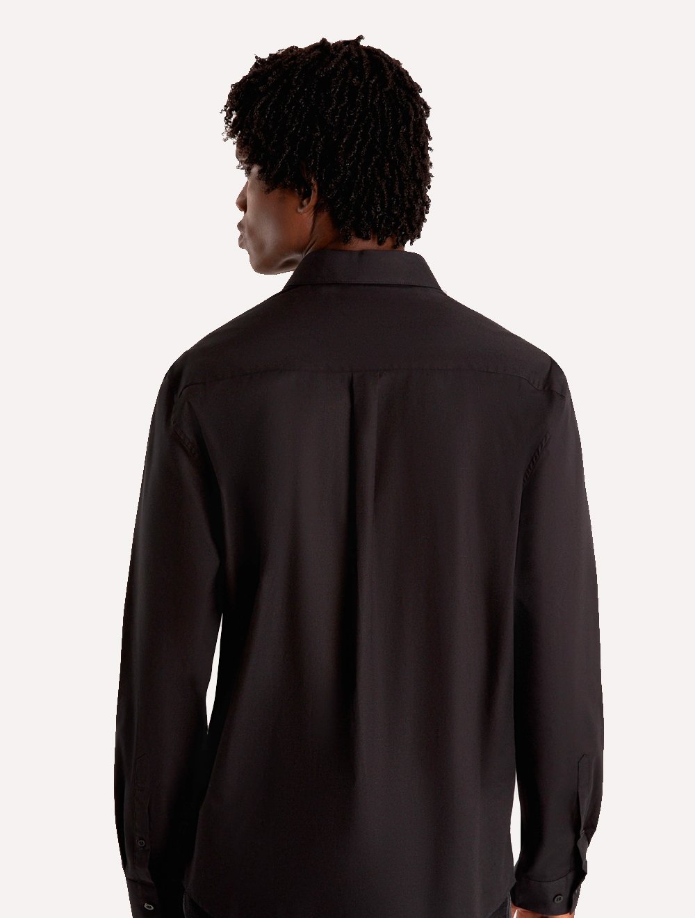 Camisa Ellus Masculina Tricoline LY Classic Italian Preta