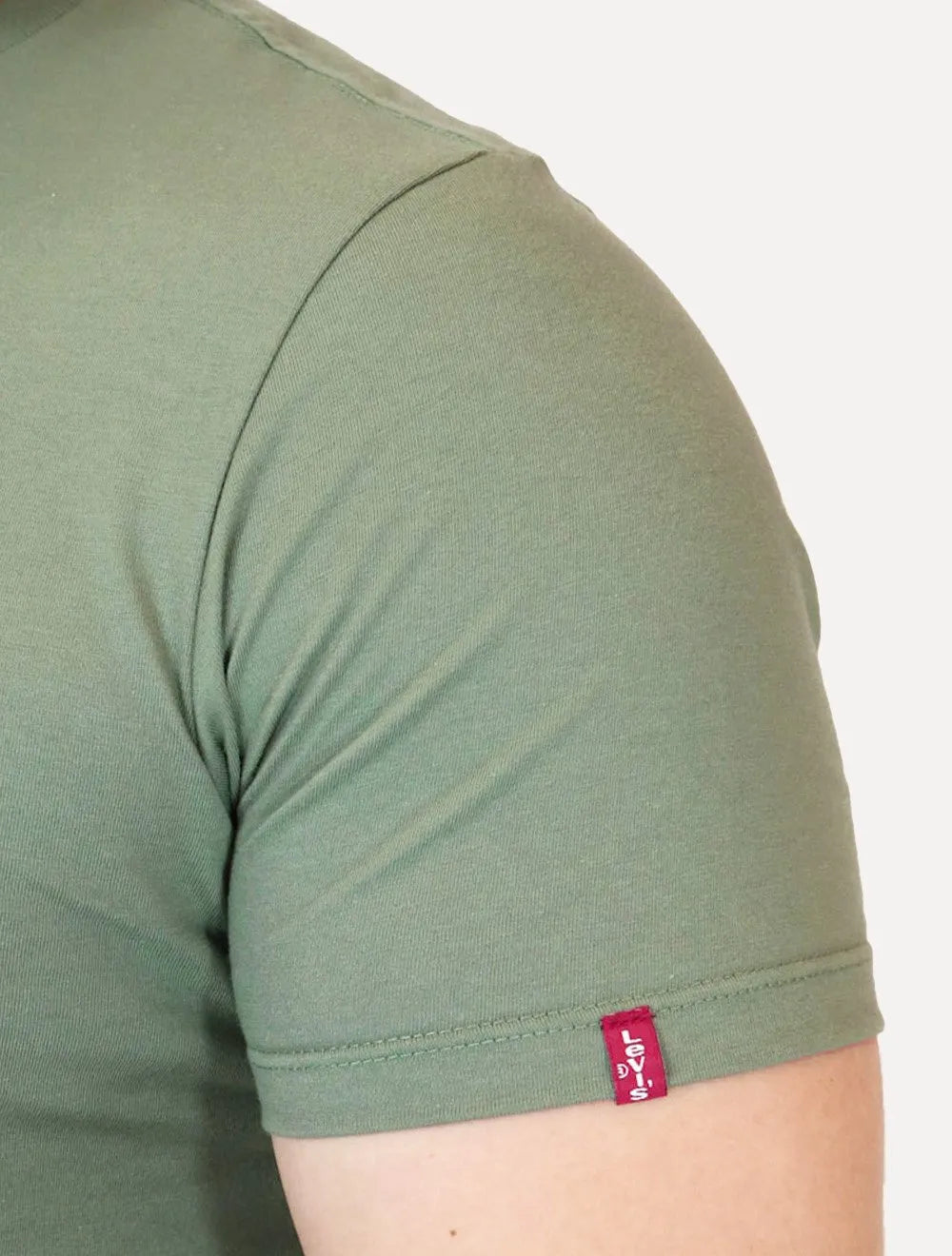 Camiseta Levis Masculina Slim Tab Sleeve Lisa Verde