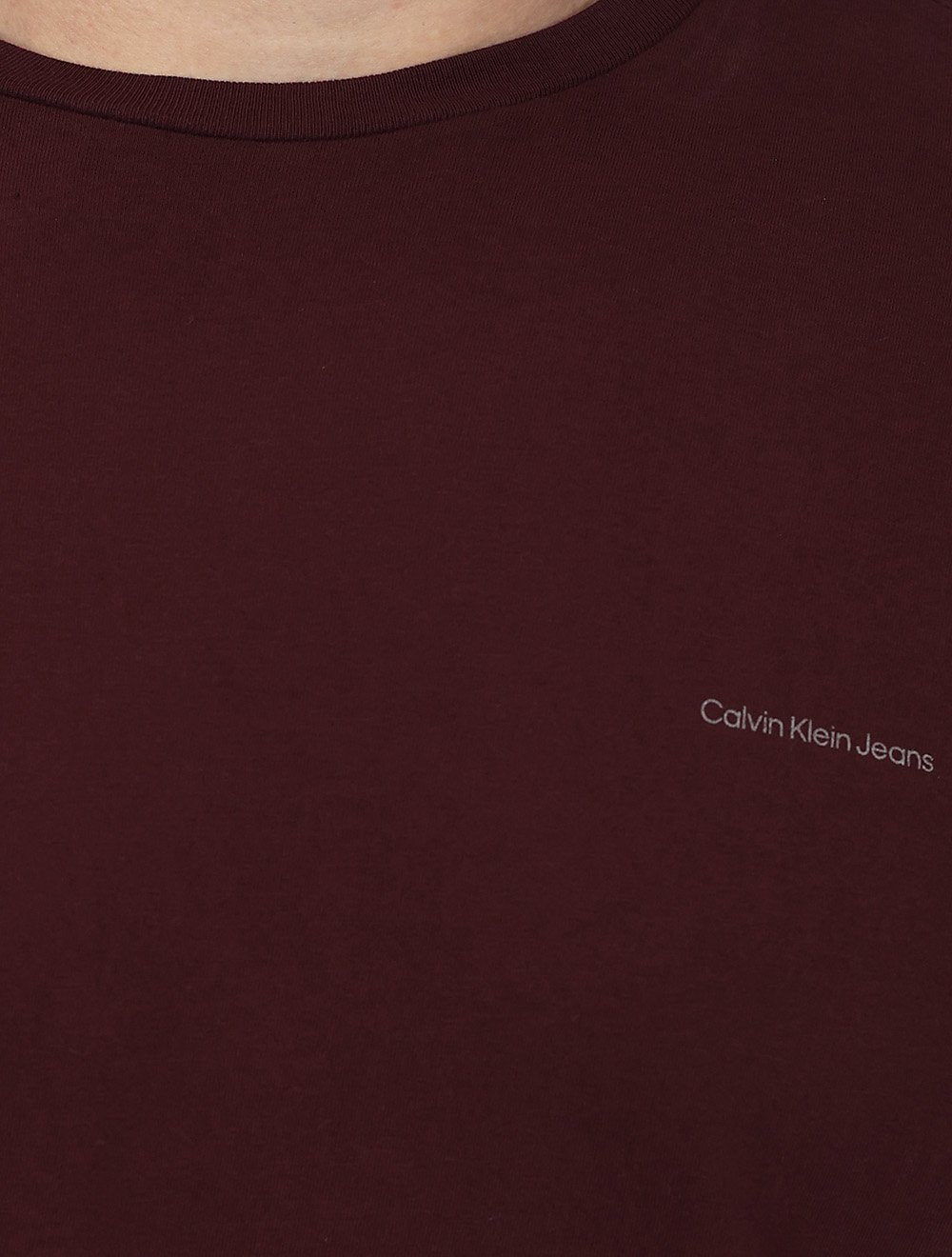 Camiseta Calvin Klein Jeans Masculina Light New Logo Bordô