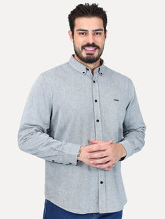 Camisa Levis Masculina Relaxed Authentic Button Down Cinza