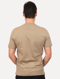Camiseta Aramis Masculina Basic Lisa Natural Cáqui