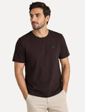 Camiseta Calvin Klein Jeans Masculina Cotton CK Logo Quadrado Marrom Escuro