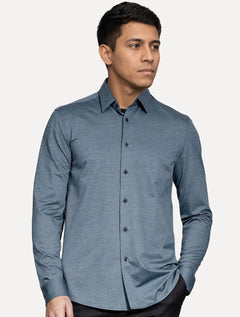 Camisa Aramis Masculina Regular Easy Care Azul Indigo