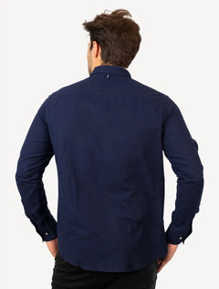 Kit Camisas Original Penguin | Masculina Regular Flanela e Oxford Azul Claro Mescla /Azul Marinho