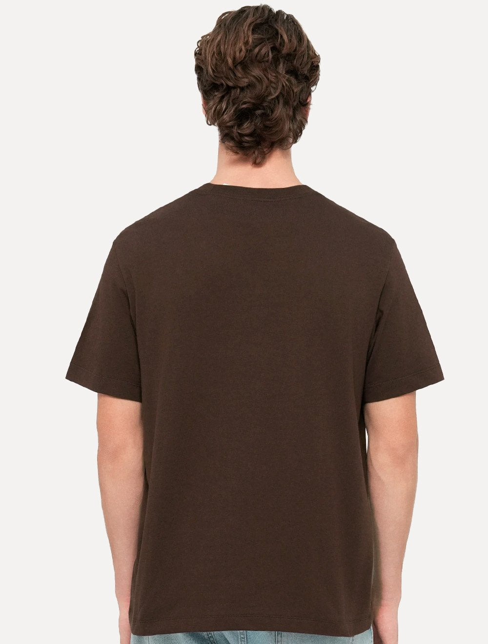 Camiseta Calvin Klein Jeans Masculina New Re Issue Frontal Logo Marrom Escuro