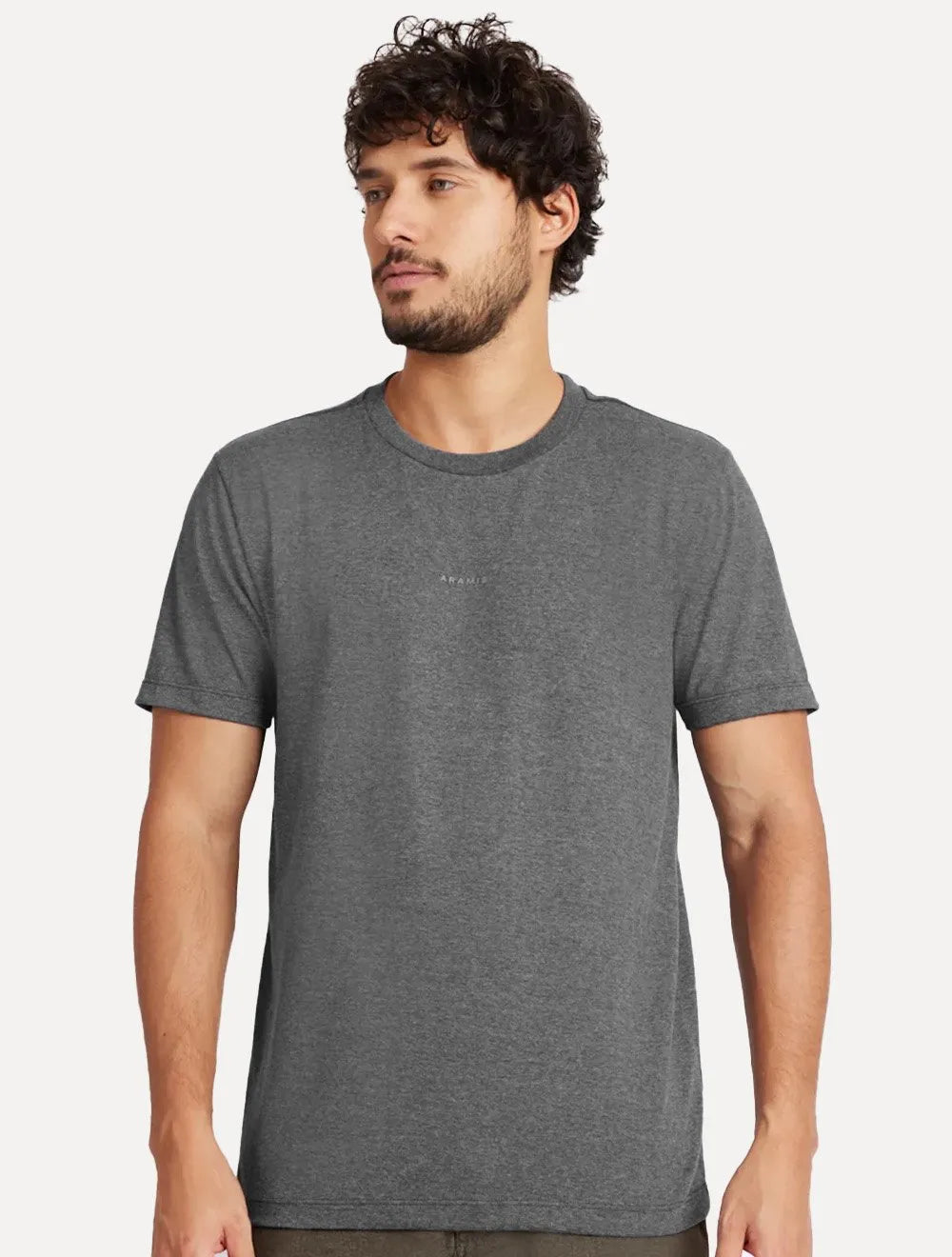 Camiseta Aramis Masculina Estampa Costas Barcode Grafite Mescla