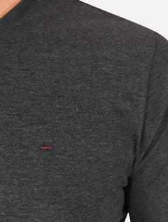 Camiseta Aramis Masculina Basic V-Neck Dark Logo Grafite Mescla