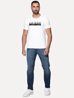 Camiseta Guess Masculina Rubber Logo Sash Branca