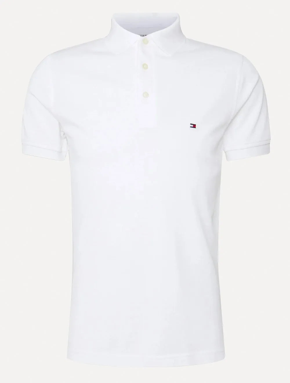 Polo Tommy Hilfiger Masculina Slim 1985 Branco