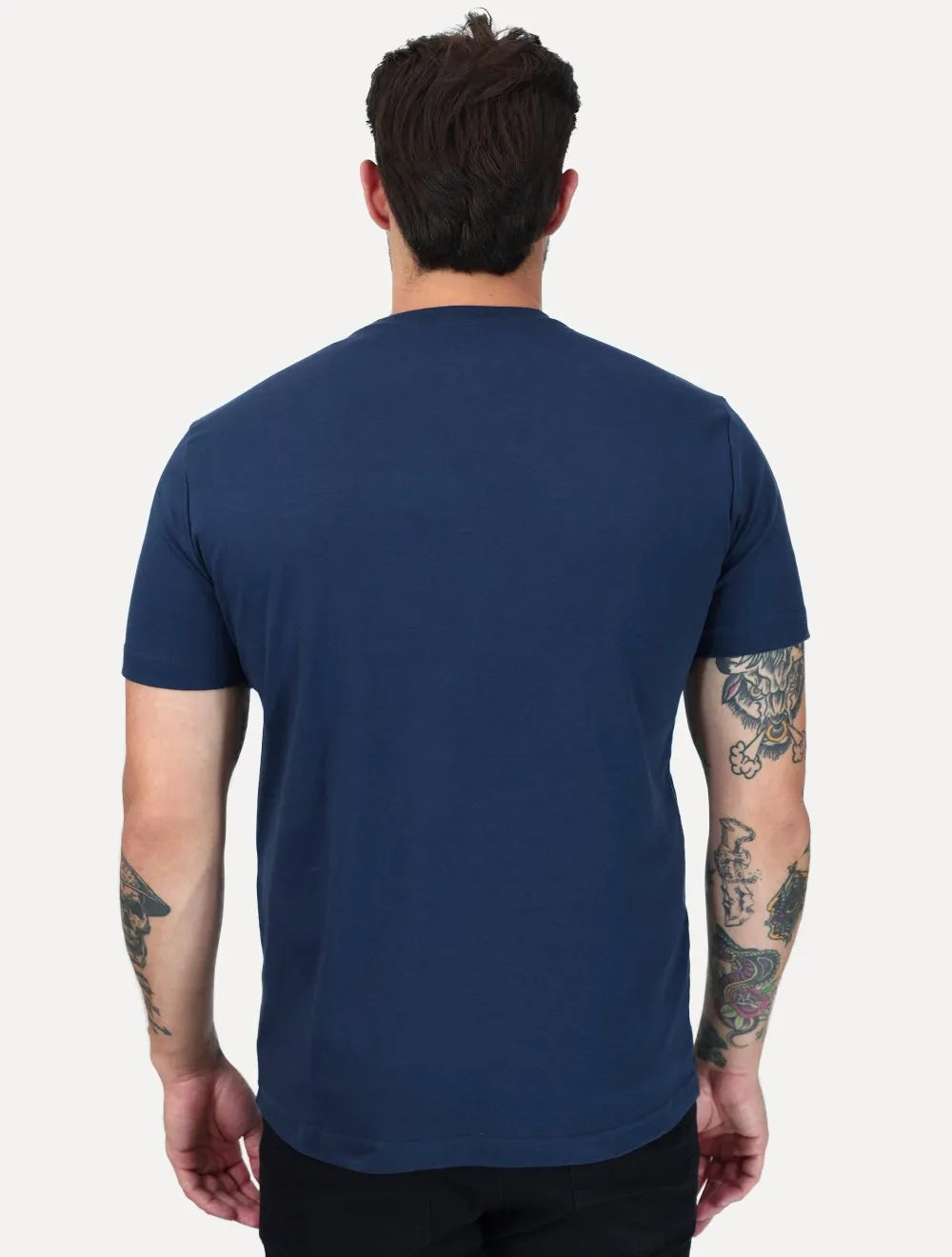 Camiseta K&J Black Premium Lisa Suedine Egípcio Azul Marinho