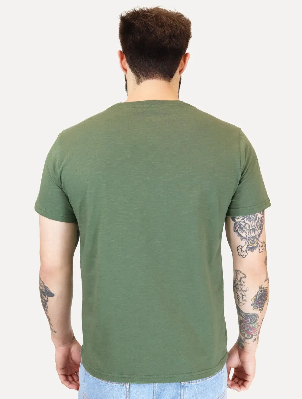 Camiseta Levis Masculina Standard Relaxed Blu Center Logo Verde