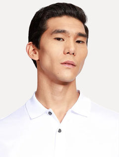 Polo Aramis Masculina Interlock Malha Pima Cotton Branca
