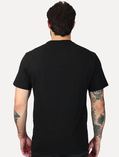 Camiseta Tommy Jeans Masculina Embroidered Signature Center Preta