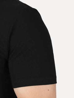 Camiseta Armani Exchange Masculina Regular Embroidery AX Logo Preta