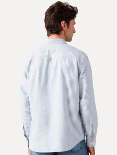 Camisa Levis Masculina Relaxed Authentic Button Down Listras Azul/Branco