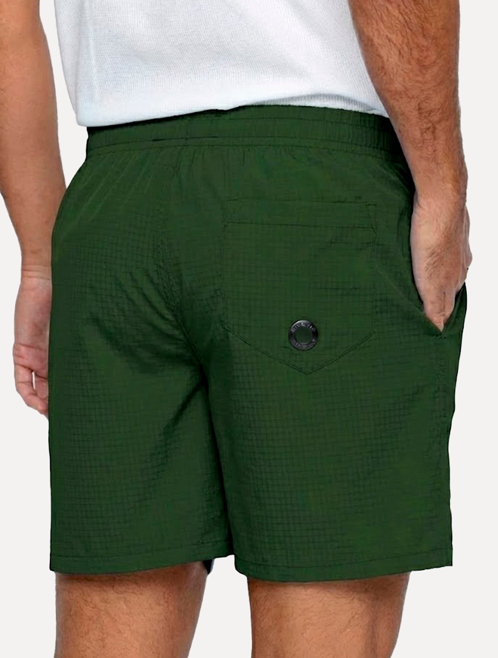 Short King & Joe Masculina Nylon Flex Ripstop Verde