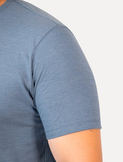 Camiseta Aramis Masculina Basic Lisa Mono Icon Azul Índigo Mescla
