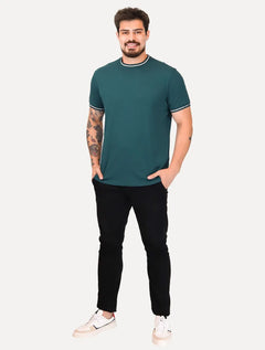 Camiseta Armani Exchange Masculina Regular Fit Manga Verde Floresta