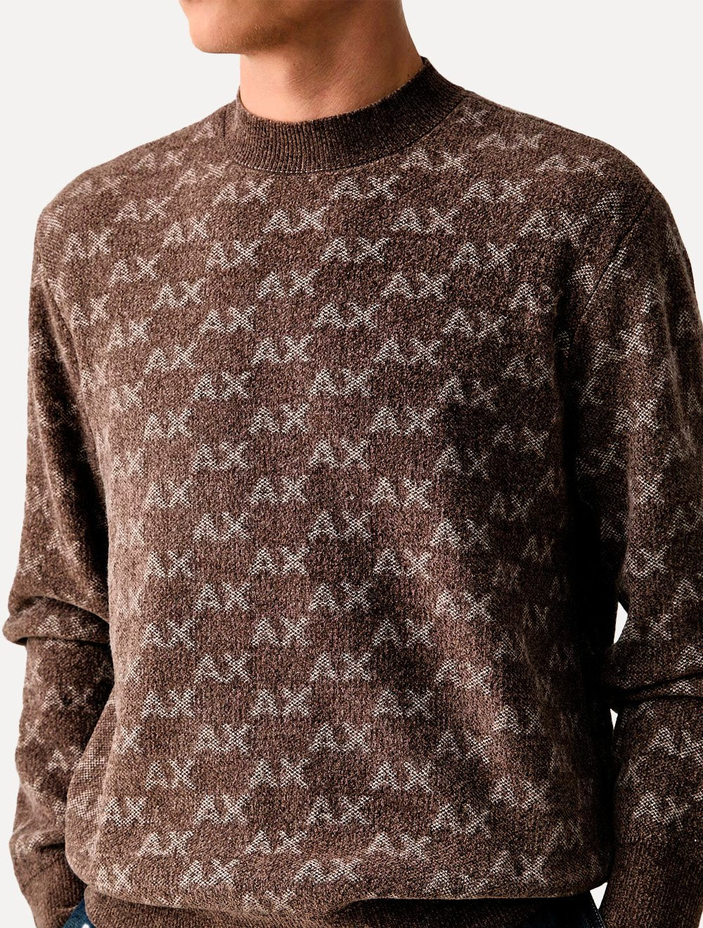 Pulôver Armani Exchange Masculino Regular Marrom