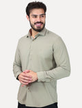 Camisa Aramis Masculina Slim Stretch Poliviscose de Bambu Fendi Caqui