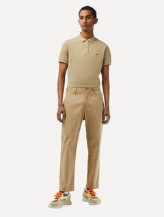 Calça Lacoste Masculina Skinny Sarja Chino Stretch Cotton Cáqui