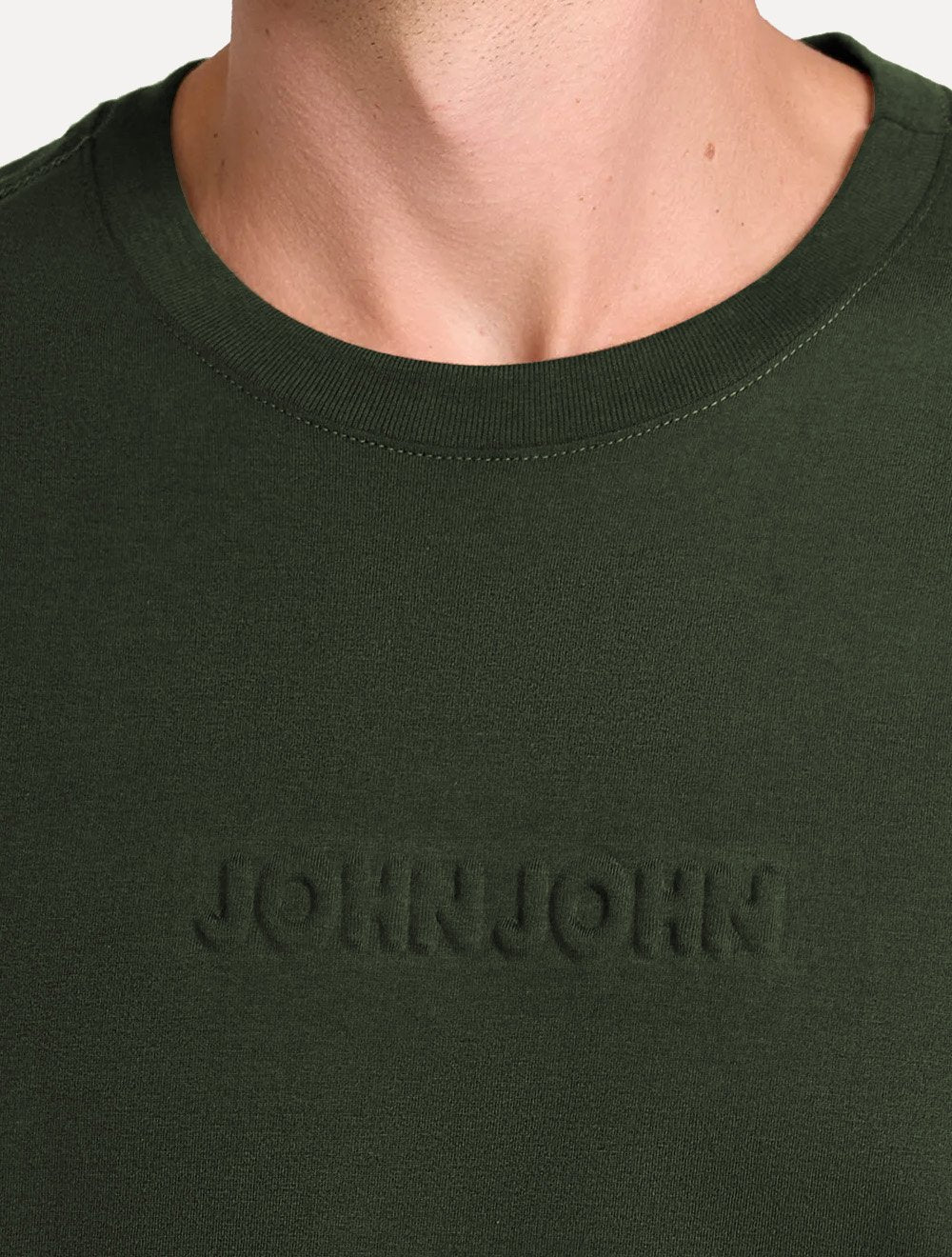 Camiseta John John Masculina Regular Embossed Verde Militar
