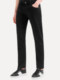 Calça Jeans Emporio Armani Masculina J45 Regular Fit Gabardine Stretch Preto
