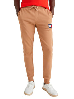 Calça Tommy Hilfiger Moletom Motion Flag Taped Cáqui