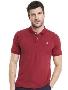 Polo Nautica Masculina Piquet Performance Deck Light Icon Vermelha