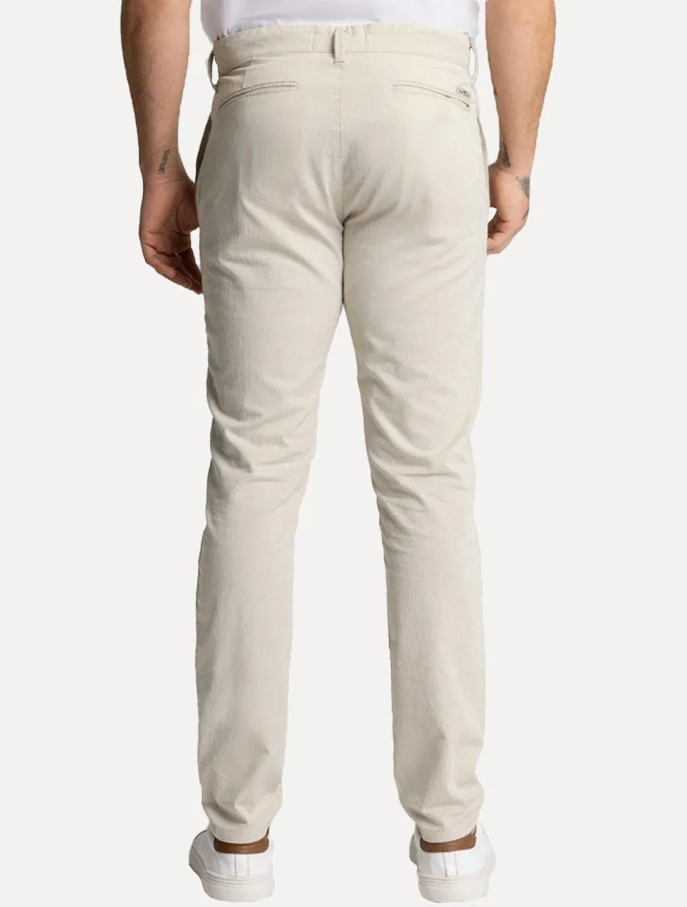 Calça King & Joe Sarja Masculina Slim Areia
