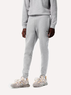 Calça Lacoste Masculina Slim Moletom Jogger Croco Cinza Mescla