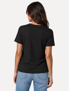 Camiseta Guess Feminina Los Angeles Double Outline Logo Preta