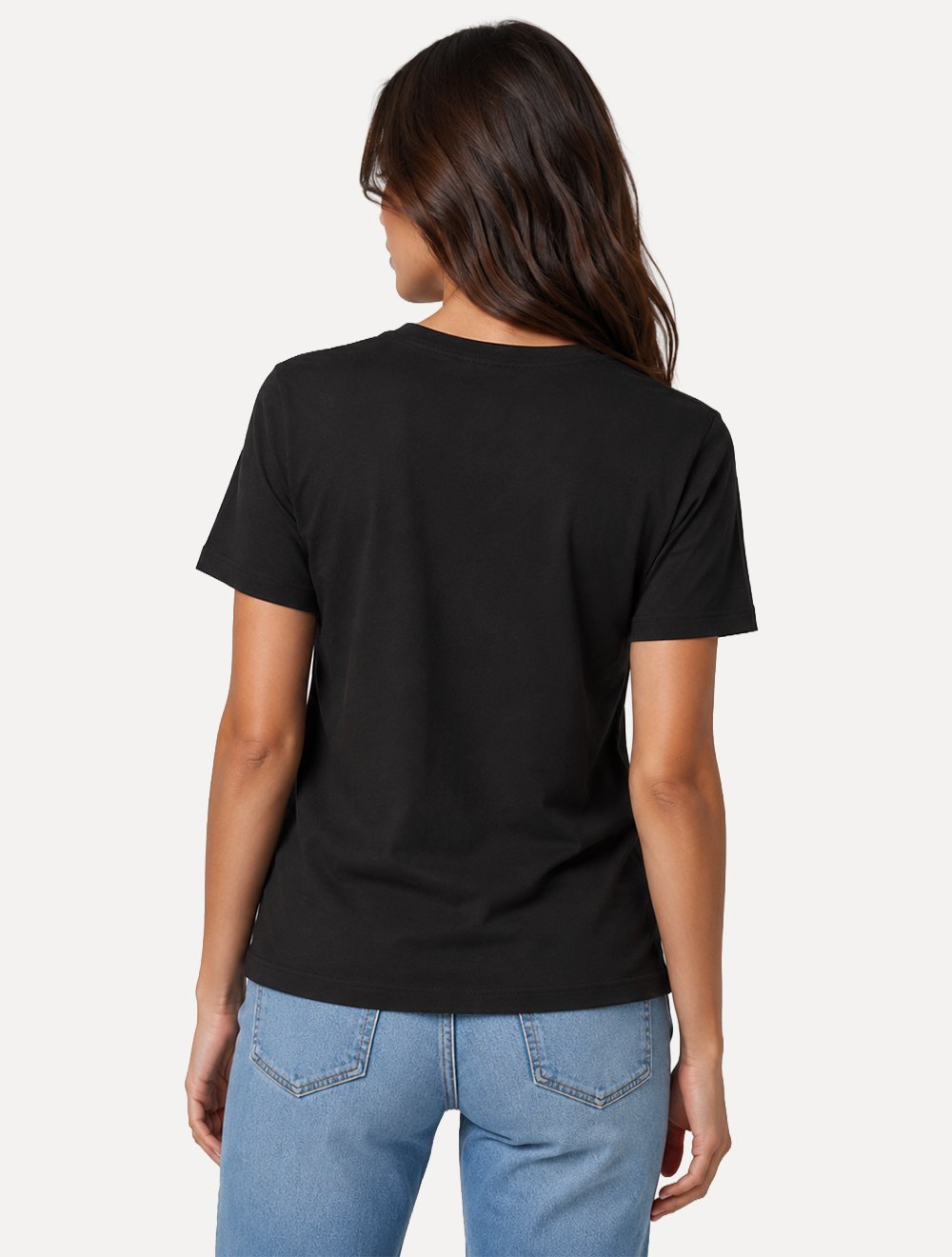 Camiseta Guess Feminina Los Angeles Double Outline Logo Preta