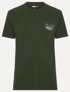 Camiseta Tommy Jeans Masculina Slim Font Play Verde Musgo