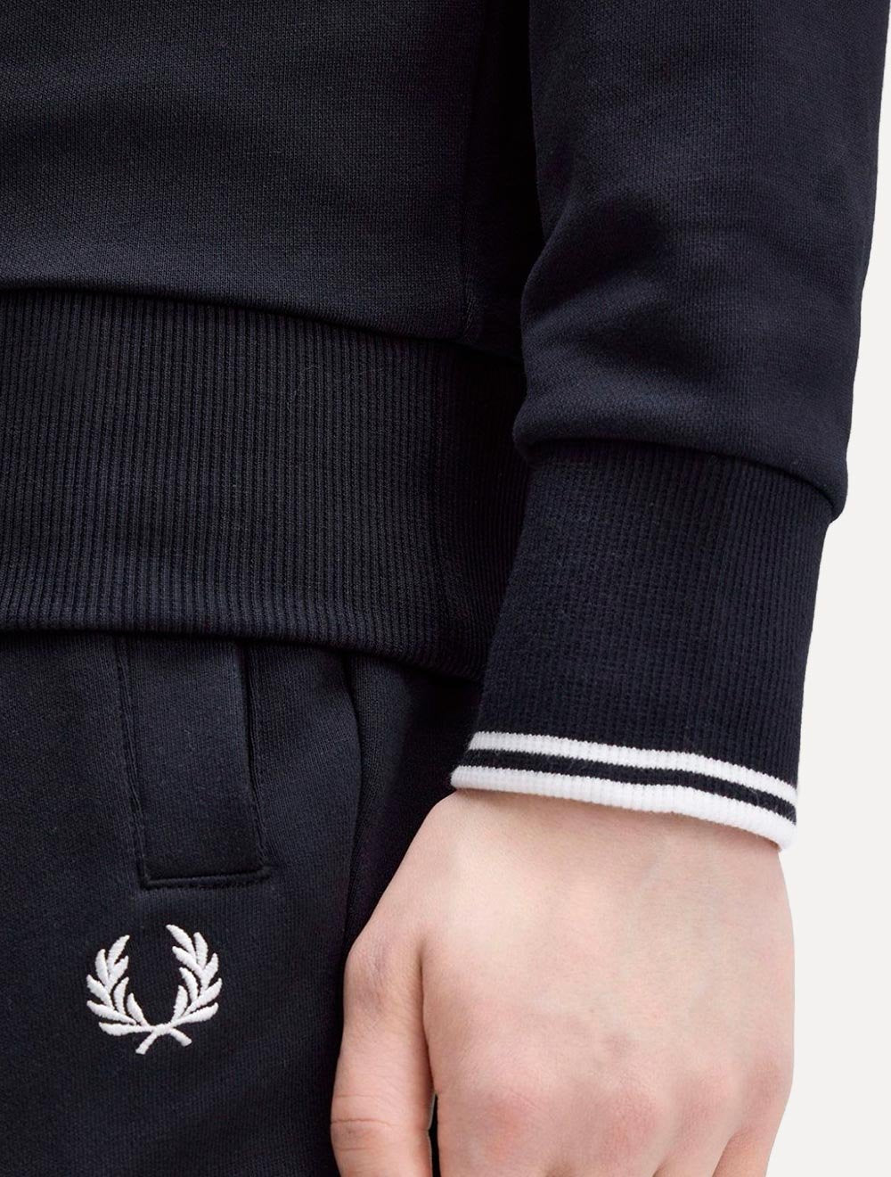 Moletom Fred Perry Masculino Crewneck Laurel Azul Marinho