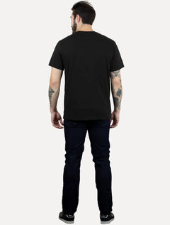 Camiseta Colcci Masculina Basica Logo Minimalista Preta