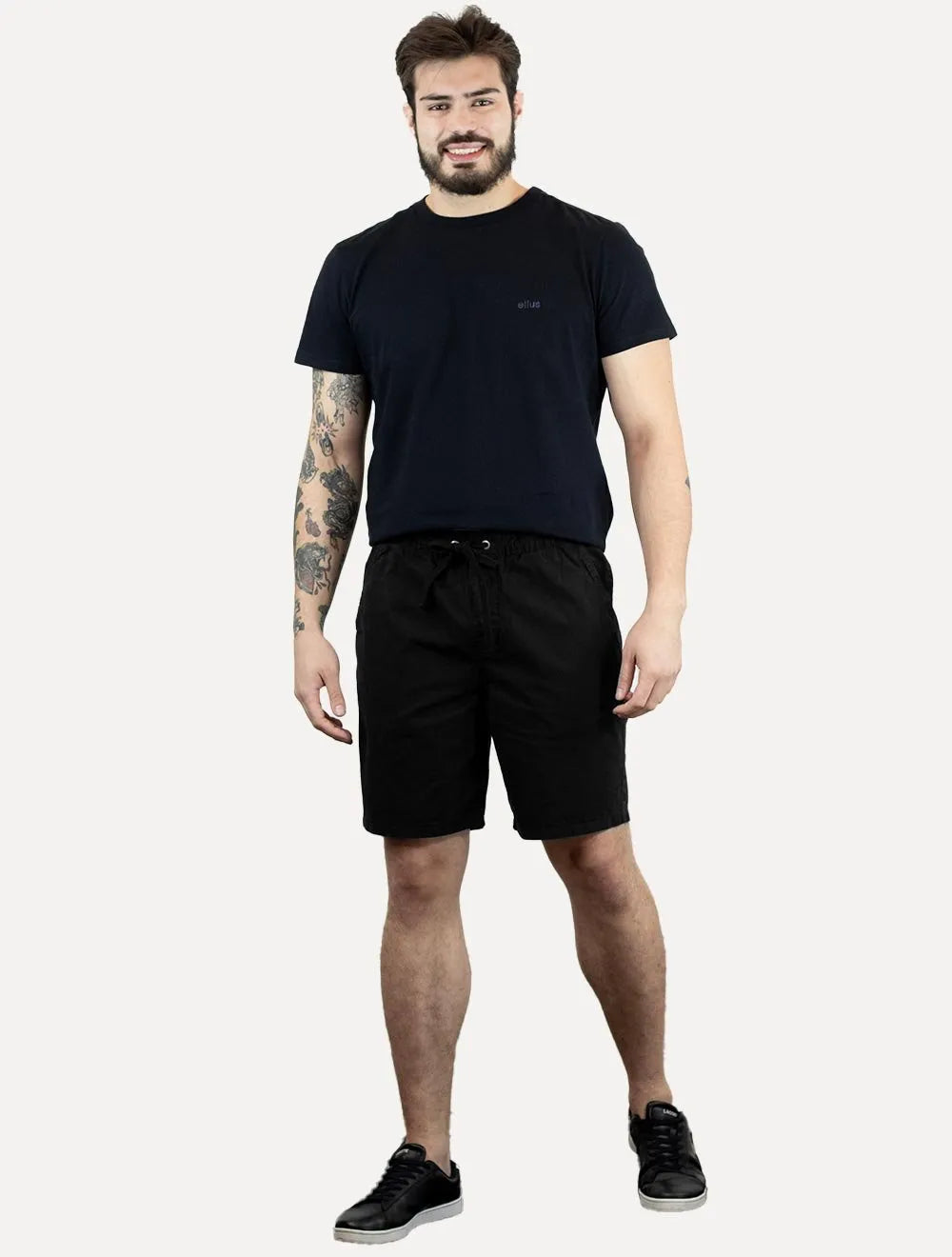 Bermuda John John Masculina Reta Cannon Stoned Preta