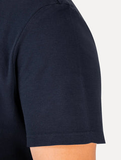 Camiseta Original Penguin Masculina Piquet Patch Azul Marinho