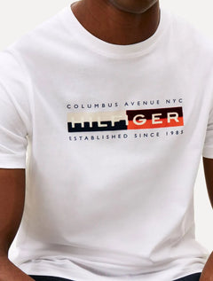 Camiseta Tommy Hilfiger Masculina Colour Block Graphic Branca