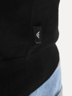 Suéter Empório Armani Masculino Crewneck Lyocell Essential Preto