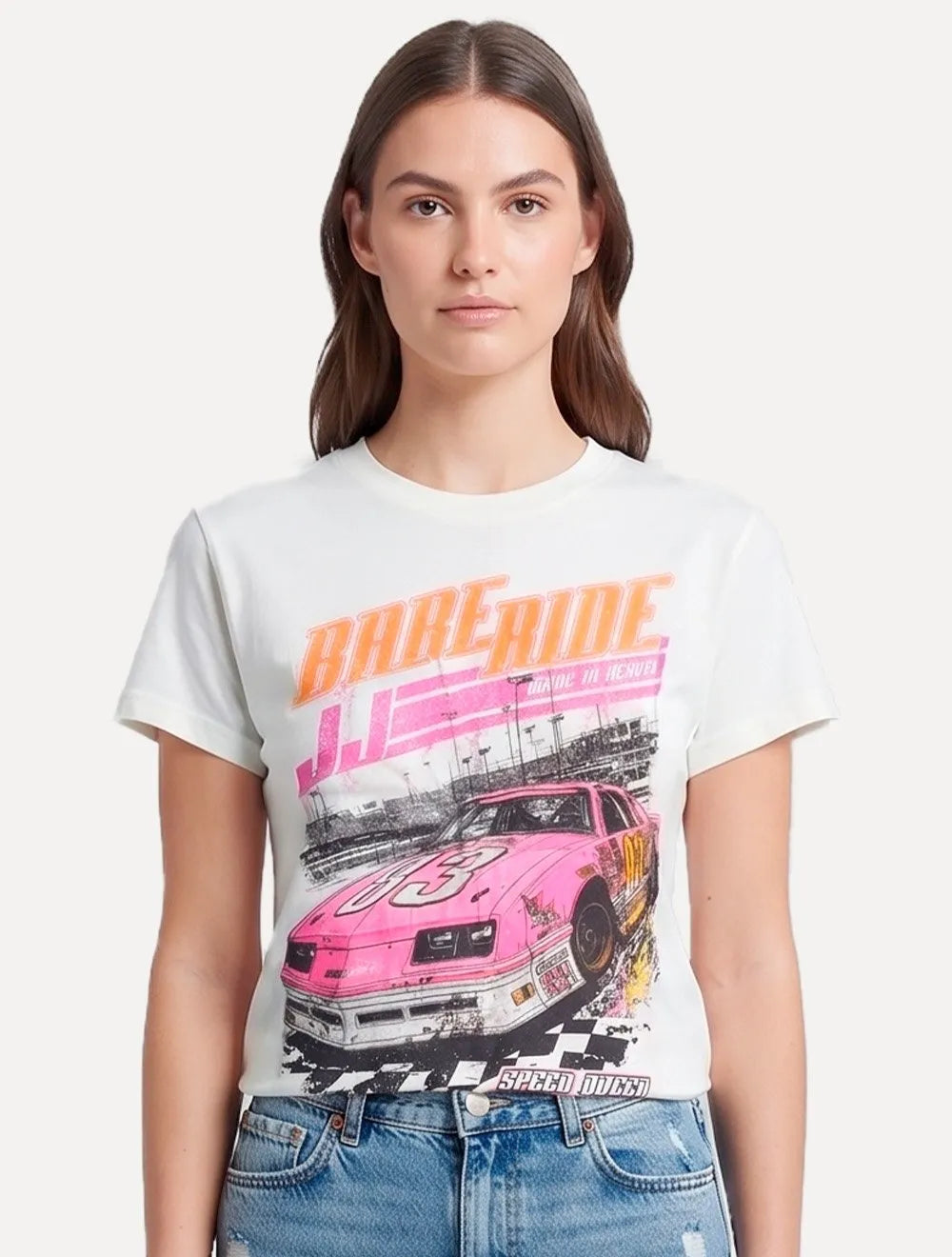 Camiseta John John Feminina Speedy Queen Babe Ride Off White