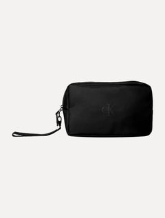 Necessaire Calvin Klein Jeans Nylon Dark CK Logo Preta