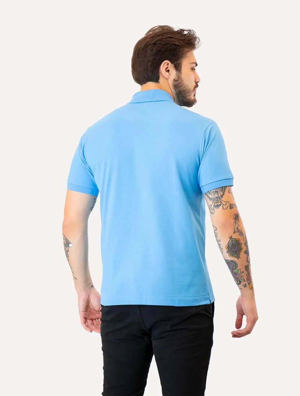 Polo Lacoste Masculina L.12.12 Azul Celeste
