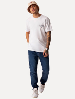Camiseta Tommy Jeans Masculina Metallic Logo Chest Branca