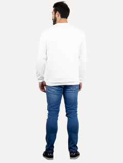 Moletom Calvin Klein Jeans Masculino Monograma Logo Branco